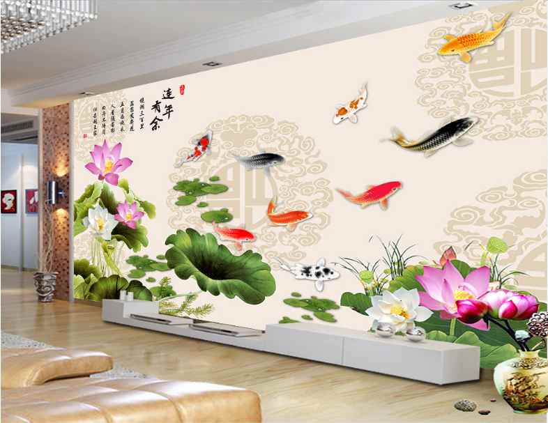 Tranh dán tường hoa Sen trang trí nhà cửa - BeHouse Deco - Tổng kho Phân Phối Giấy Dán Tường Việt Nam