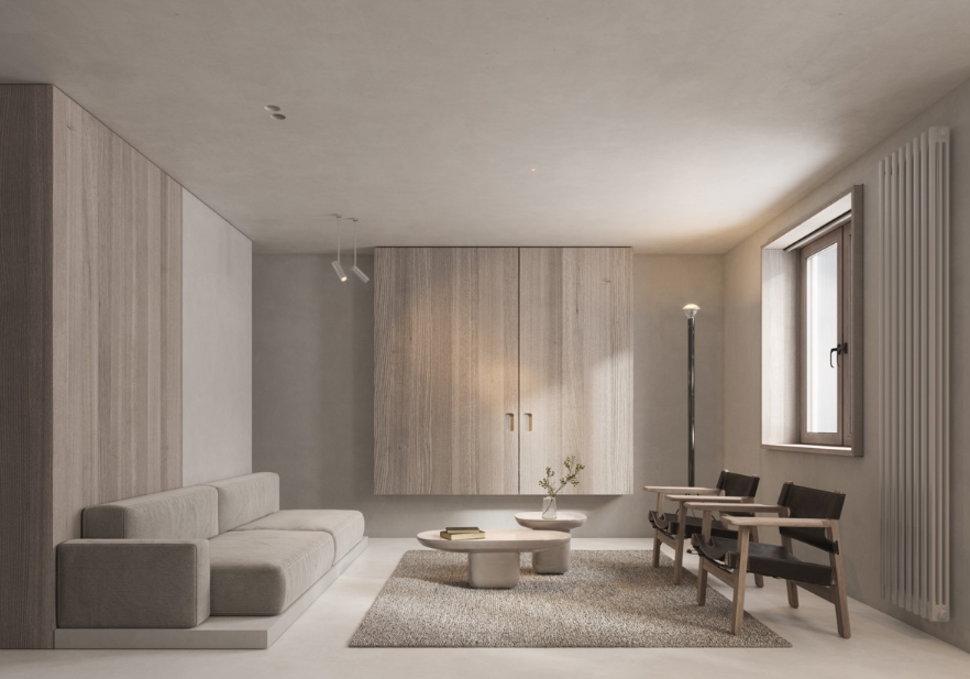 Mẫu thiết kế căn hộ chung cư 100m2 với nội thất hiện đại, tối giản