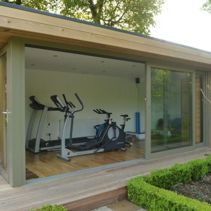 Thiết kế phòng tập gym sân vườn tại nhà | Gym room at home, Gym room, Gym  shed