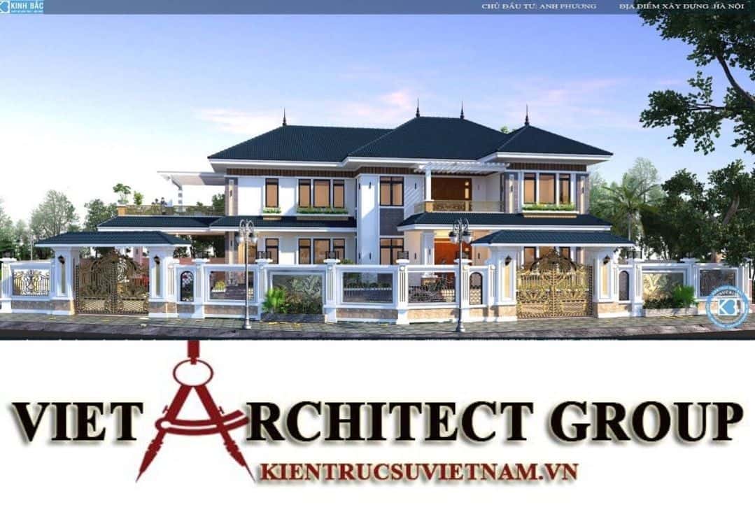 Công trình biệt thự 2 tầng mái thái sang trọng đẳng cấp của gia đình anh  Phương - Hà Nội - Việt Architect Group - Kiến Trúc Sư Việt Nam