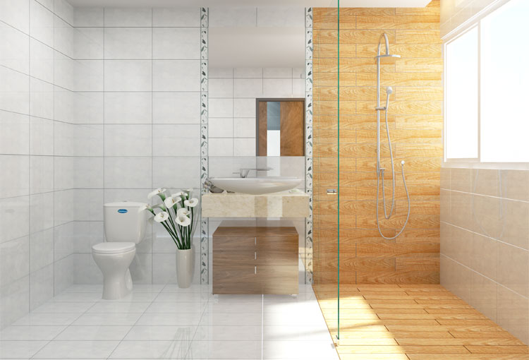 Mẫu gạch lát nhà tắm Đồng Tâm 3045ROCA001 mang đến vẻ đẹp nhã nhặn và rất dễ kết hợp với nội thất 