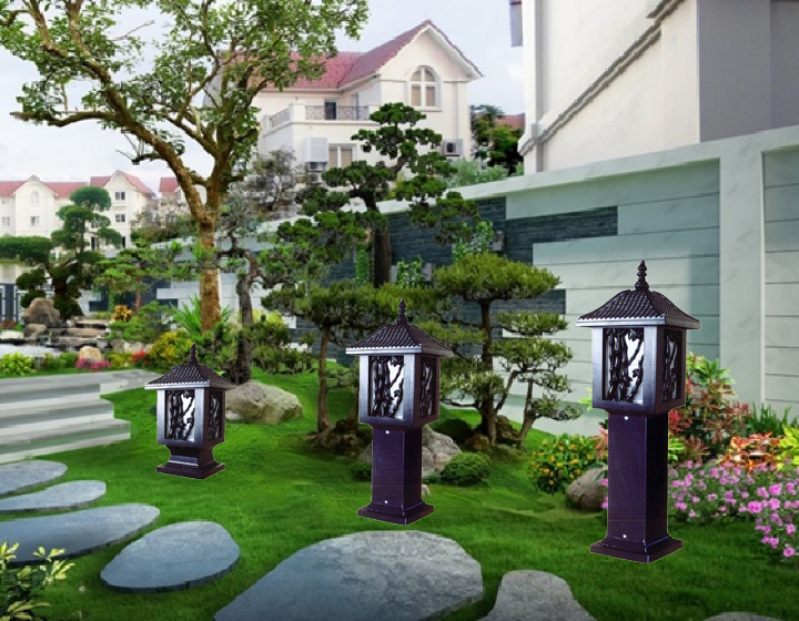 Thiết kế lối đi sân vườn đơn giản mà đẹp cho căn nhà với đá và sỏi