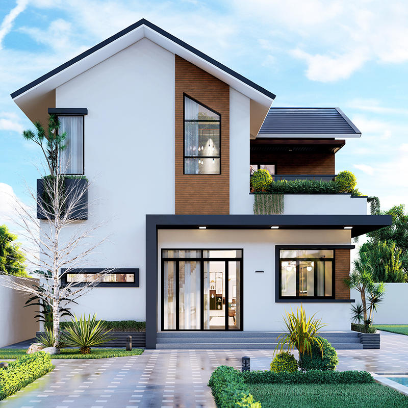 Ngôi nhà có thiết kế ấn tượng với những đường nét nổi bật