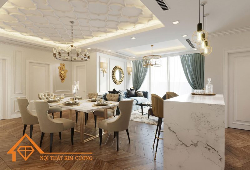 Dịch vụ thiết kế nội thất chung cư tại Kim Cương Decor