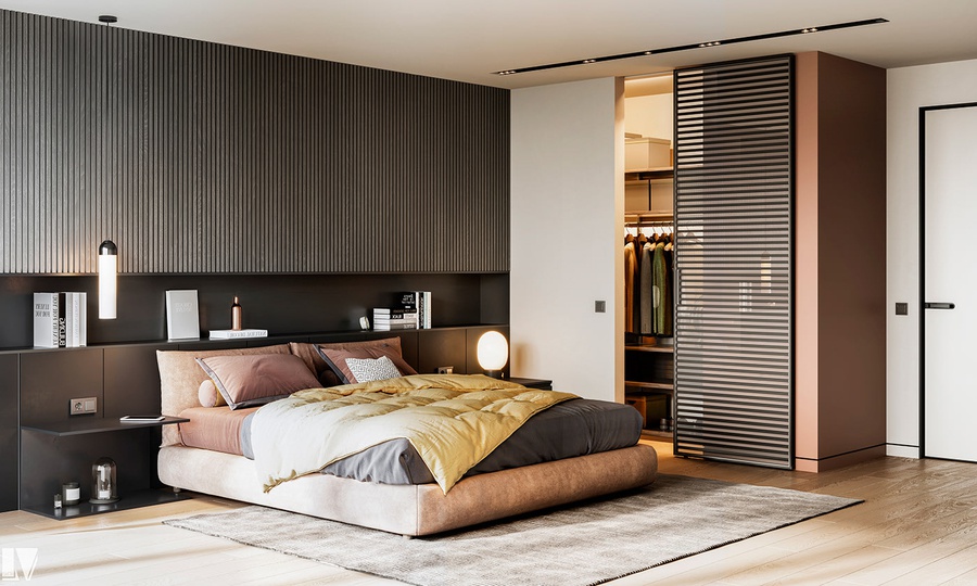 Mẫu phòng ngủ thiết kế hiện đại dành riêng cho biệt thự