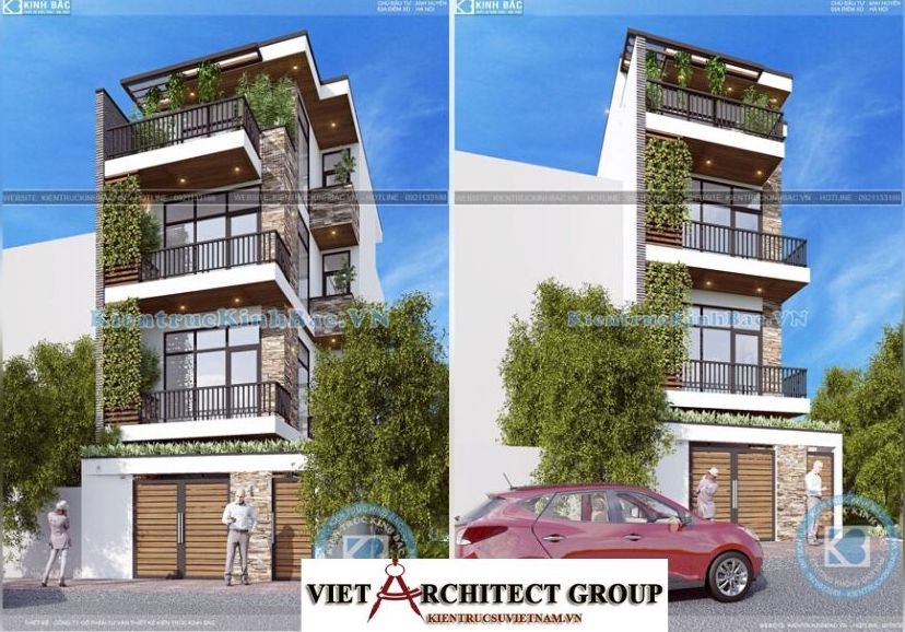 Công trình nhà phố hiện đại 4 tầng mặt tiền 5m a Huyên - Hà Nội - Việt Architect Group - Kiến Trúc Sư Việt Nam