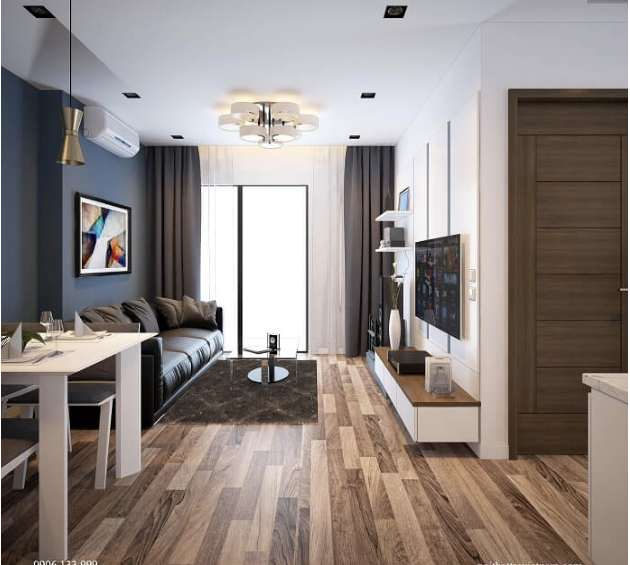 Top 3 mẫu thiết kế nội thất chung cư 2 phòng ngủ đẹp, sang, tối ưu nhấ – Nhà Xinh 24h