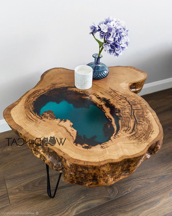 bàn trà epoxy resin gốc cây