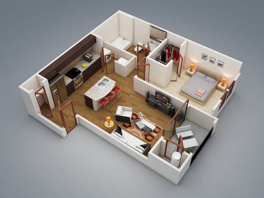 Top mẫu bản vẽ thiết kế nội thất chung cư đẹp năm 2021