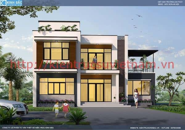 Thiết kế biệt thự 2 tầng hiện đại đẹp - Việt Architect Group