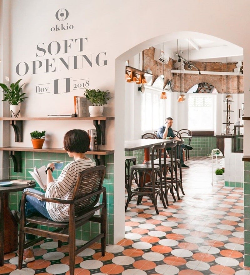 Bố trí bàn ghế cafe đẹp