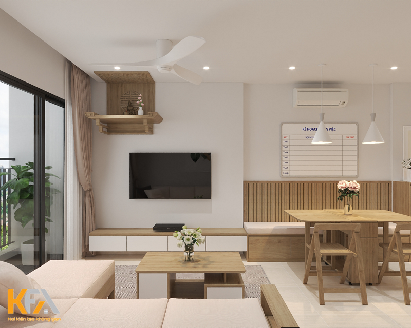 Mẫu thiết kế nội thất chung cư phong cách hiện đại - Gia An Decor