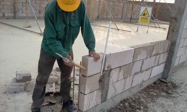 Gạch block xây tường có kiểu dáng tương tự với gạch xây truyền thống