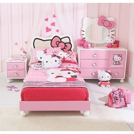 nội thất phòng ngủ Hello Kitty