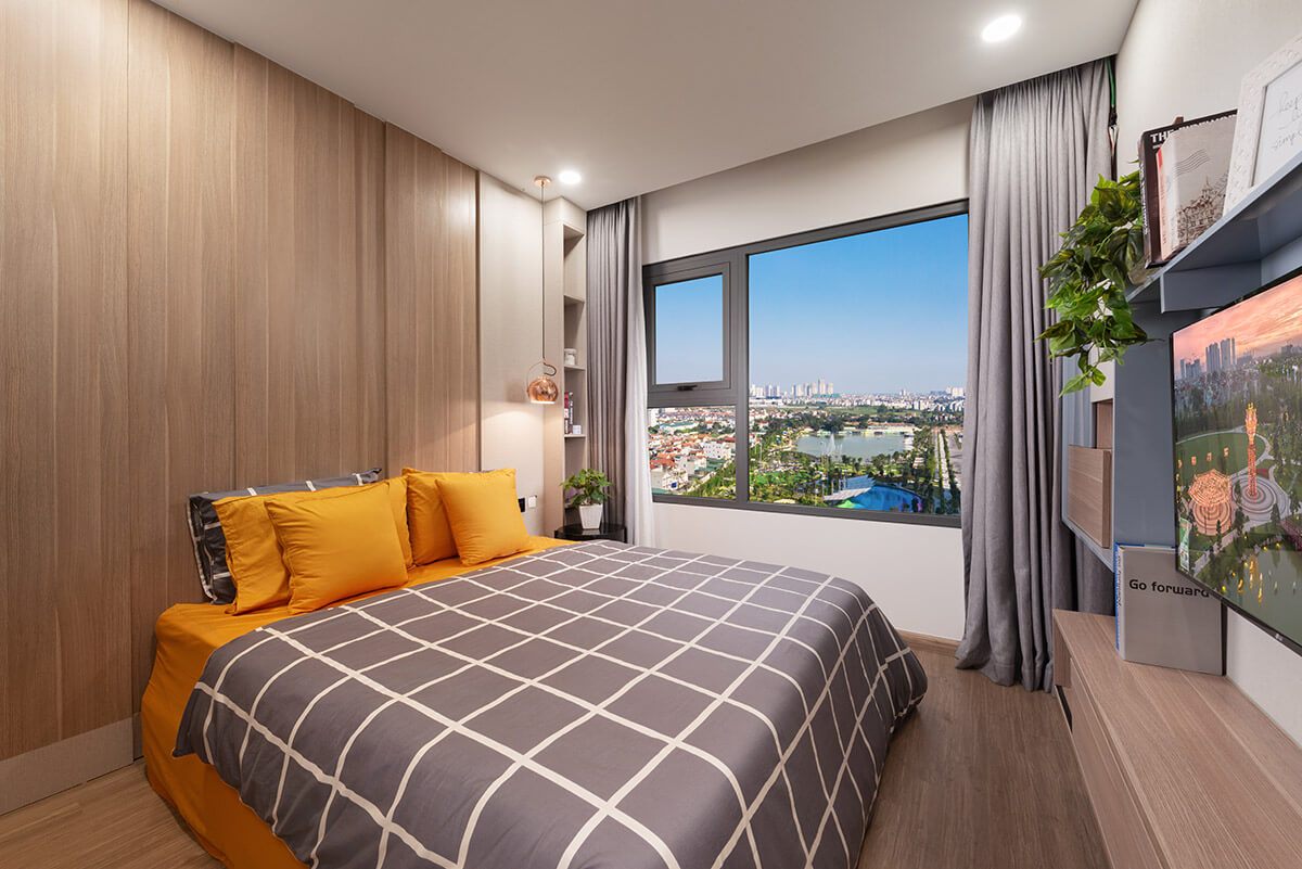 Mẫu phòng ngủ hiện đại đơn giản của căn hộ chung cư cao tầng