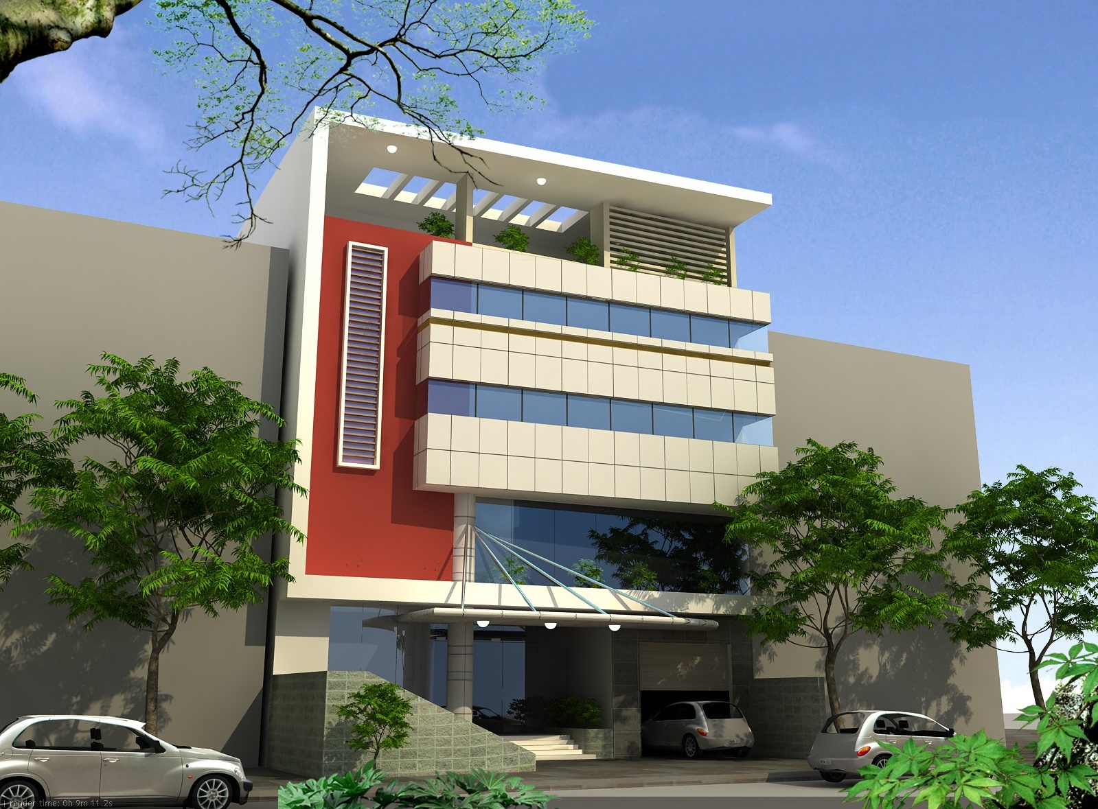 Mẫu tòa nhà văn phòng 5 tầng đẹp chuyên nghiệp - Việt Architect Group