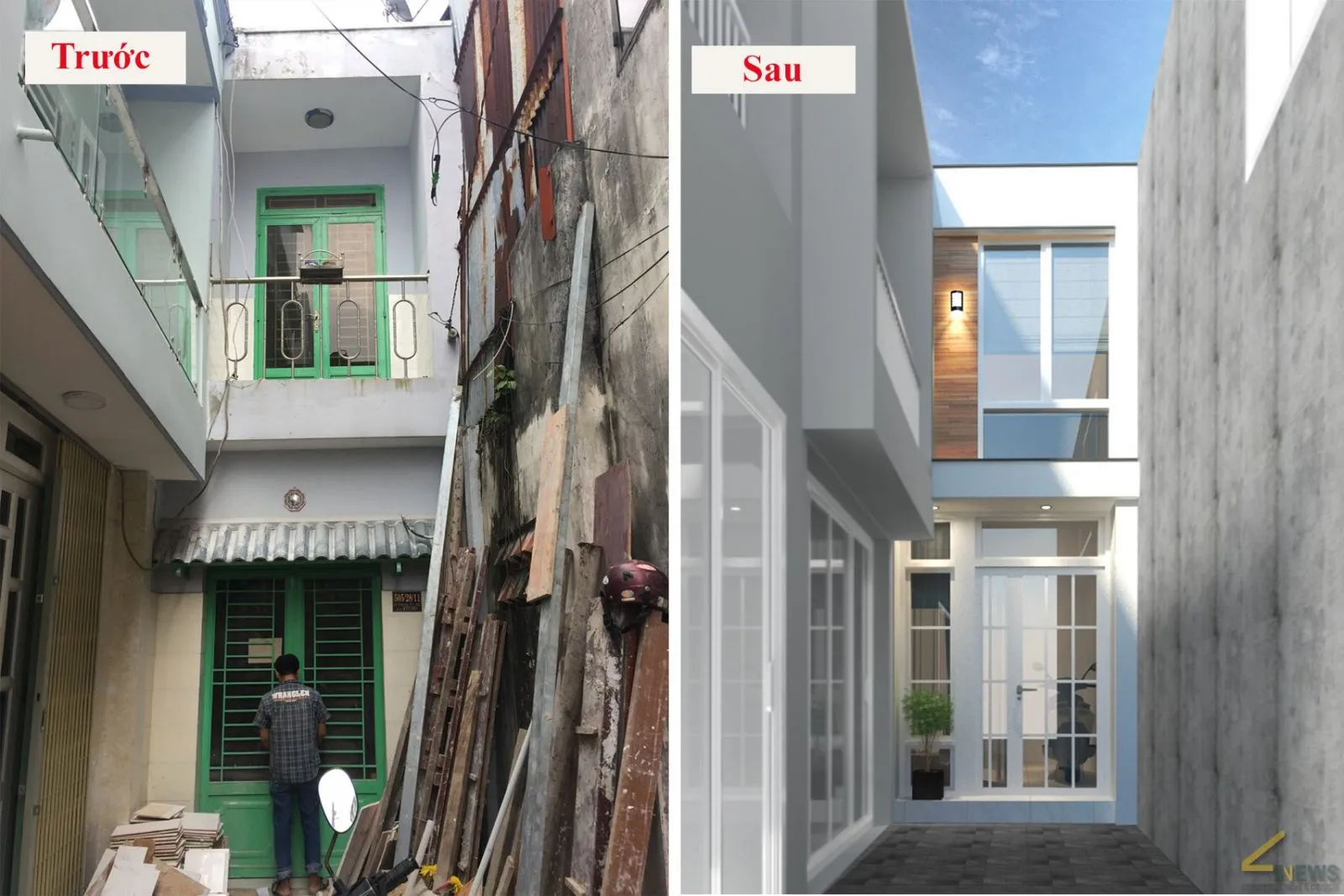 Một công trình trước và sau cải tạo của Viet Architect Group
