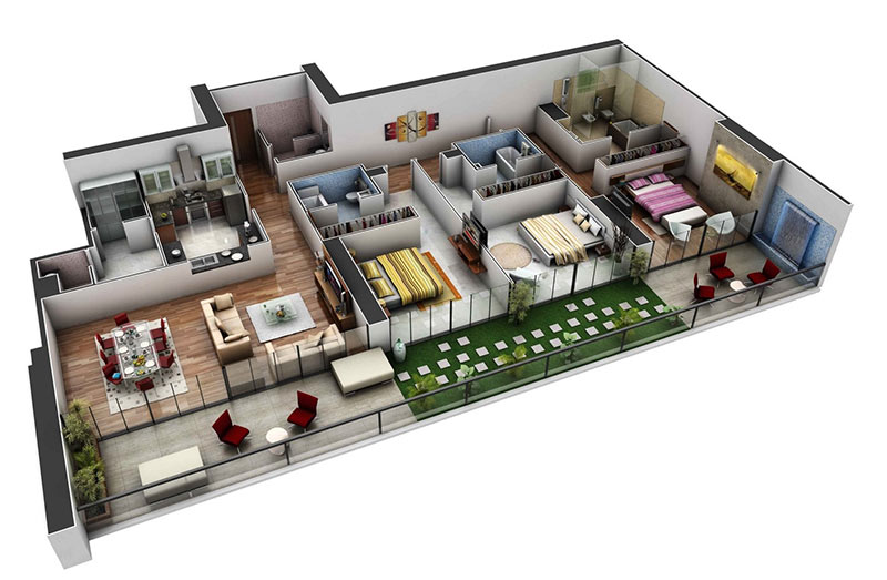 Thiết kế nội thất căn hộ chung cư 100m2 cần đảm bảo các không gian sinh hoạt