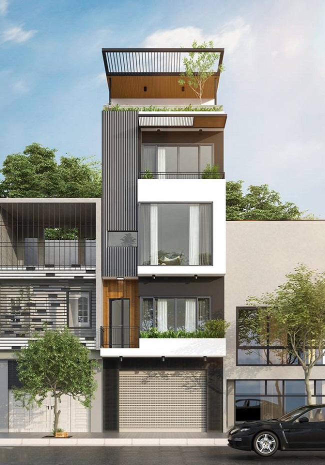 Mẫu nhà phố 5 tầng có thang máy 5x12m dành cho hộ gia đình – Cho Thuê Nhà Trọ – Chung cư – HomeStay