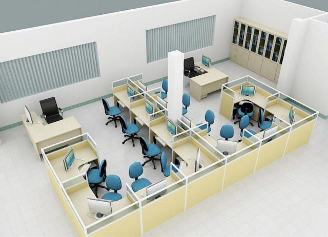 Văn phòng 40m2 có bất lợi là không gian khá nhỏ và hẹp.