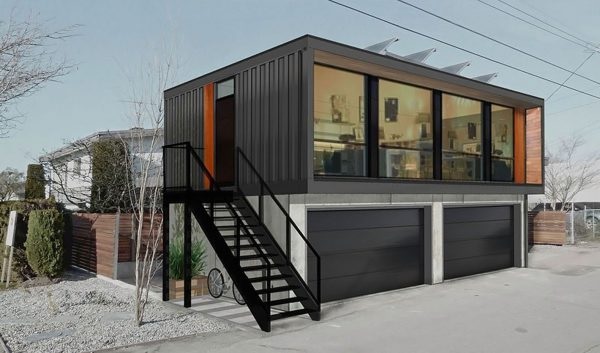 Mẫu nhà phố bằng container thiết kế 2 tầng, hiện đại, sang trọng - thiết kế nhà container 2 tầng