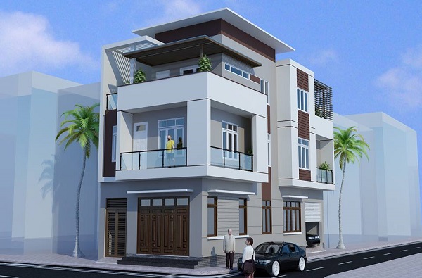 THIẾT KẾ NHÀ PHỐ HIỆN ĐẠI 2 MẶT TIỀN - Thiết Kế Nhà VHouse