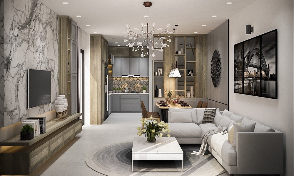 Mẫu thiết kế nội thất chung cư đẹp, thịnh hành 2022