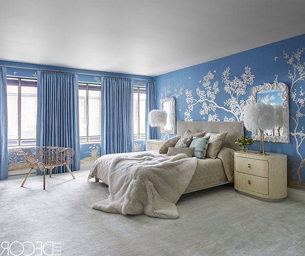 phòng ngủ màu xanh da trời đẹp