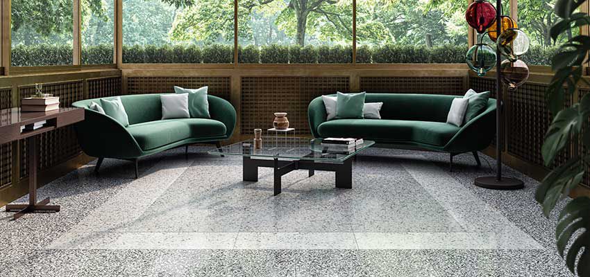 Văn phòng làm việc trong sang trọng đẳng cấp hơn trong việc sử dụng vật liệu terrazzo