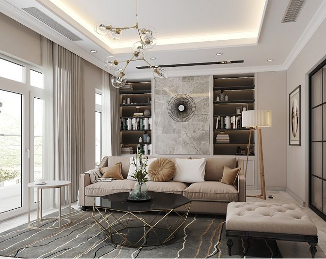 Thiết kế nội thất căn hộ chung cư theo phong cách Luxury 