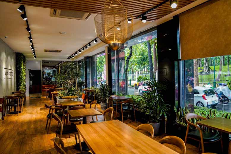 Thi công nội thất quán cafe phong cách trẻ trung hiện đại