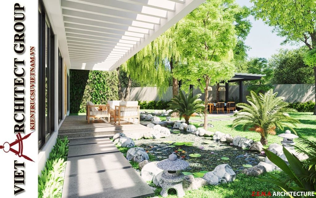 Nhà ống 2 tầng có sân vườn: Xu hướng thiết kế tạo không gian sống mới