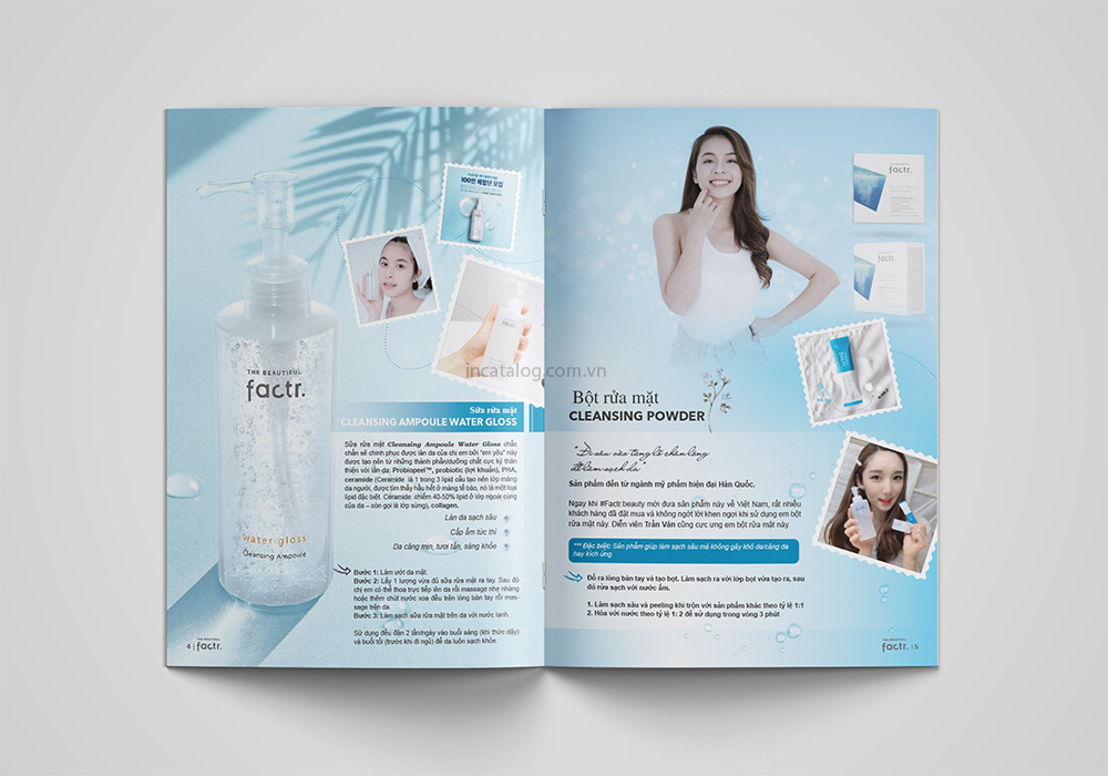 Thiết kế Catalogue mỹ phẩm Factr | Thiết kế catalogue, in catalogue - Công ty Tân Nhật Minh