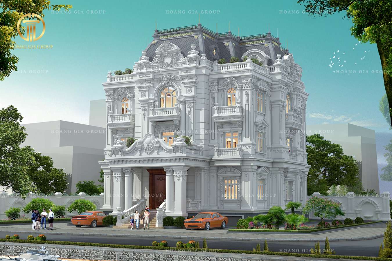 Thiết kế kiến trúc biệt thự tân cổ điển Quảng Ninh BT01810