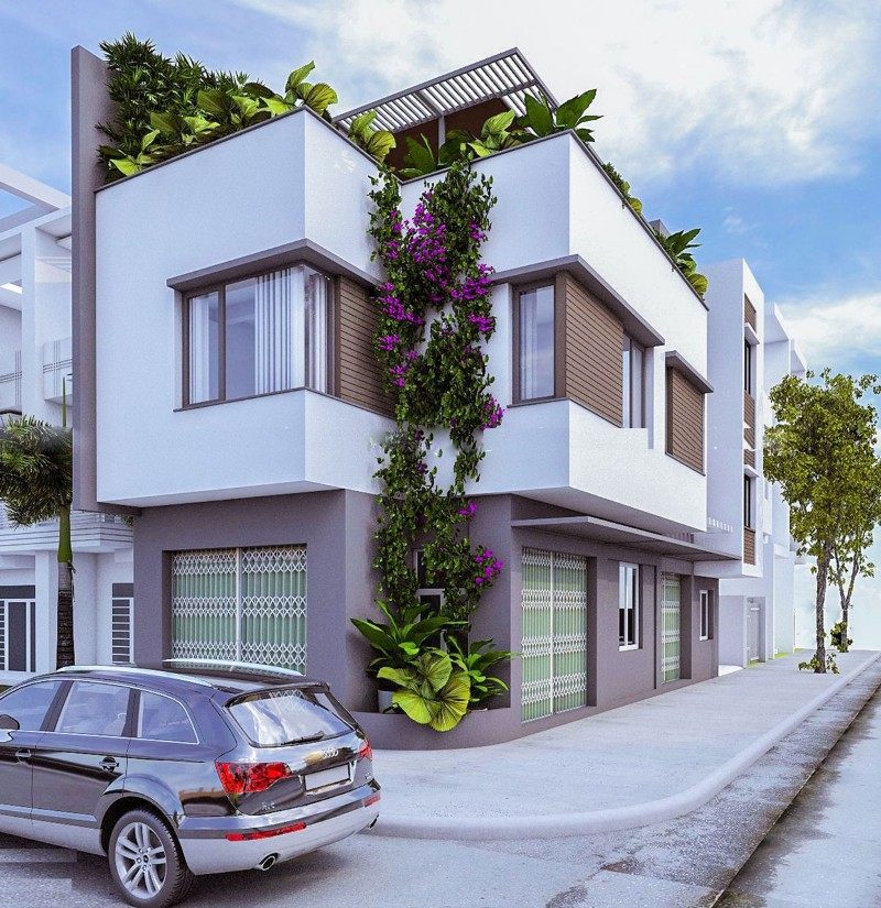 Thiết kế nhà 2 mặt tiền