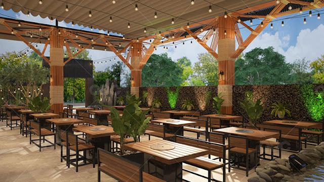 Tin Tức Kinh Tế 24h: Thiết kế nhà hàng BBQ sân vườn đẹp lung linh