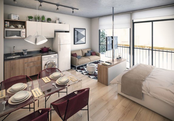 Thiết kế nội thất chung cư 2 phòng ngủ hiện đại