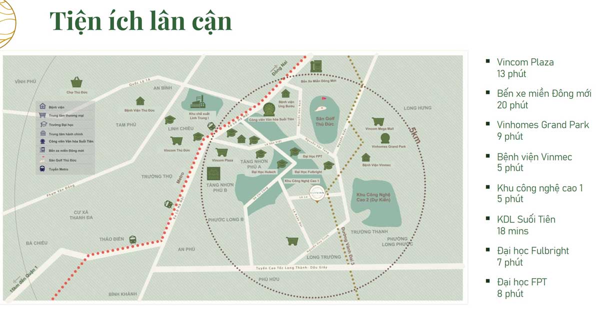 tien ich lien ket vung Du an Elysian Gamuda Land - Elysian Lò Lu Quận 9 Thủ Đức