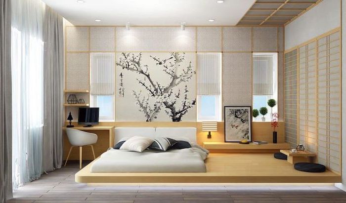 cách trang trí phòng ngủ nhỏ phong cách Nhật Bản