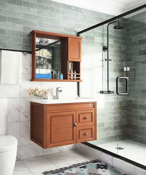 Tủ lavabo mặt đá mẫu 5