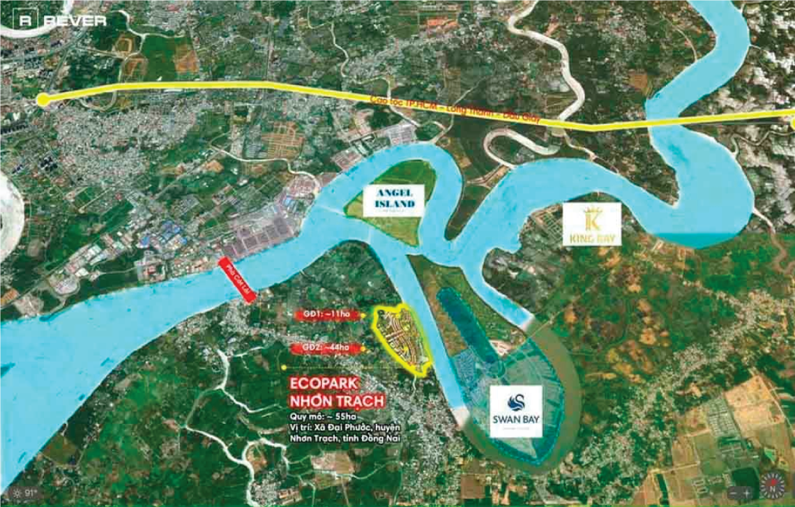 Dự án EcoPark Nhơn Trạch tọa lạc tại ấp Bến Cỏ, xã Đại Phước, huyện Nhơn Trạch, tỉnh Đồng Nai.