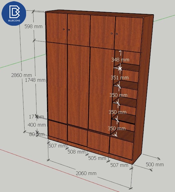 Thiêt kế tủ quần áo